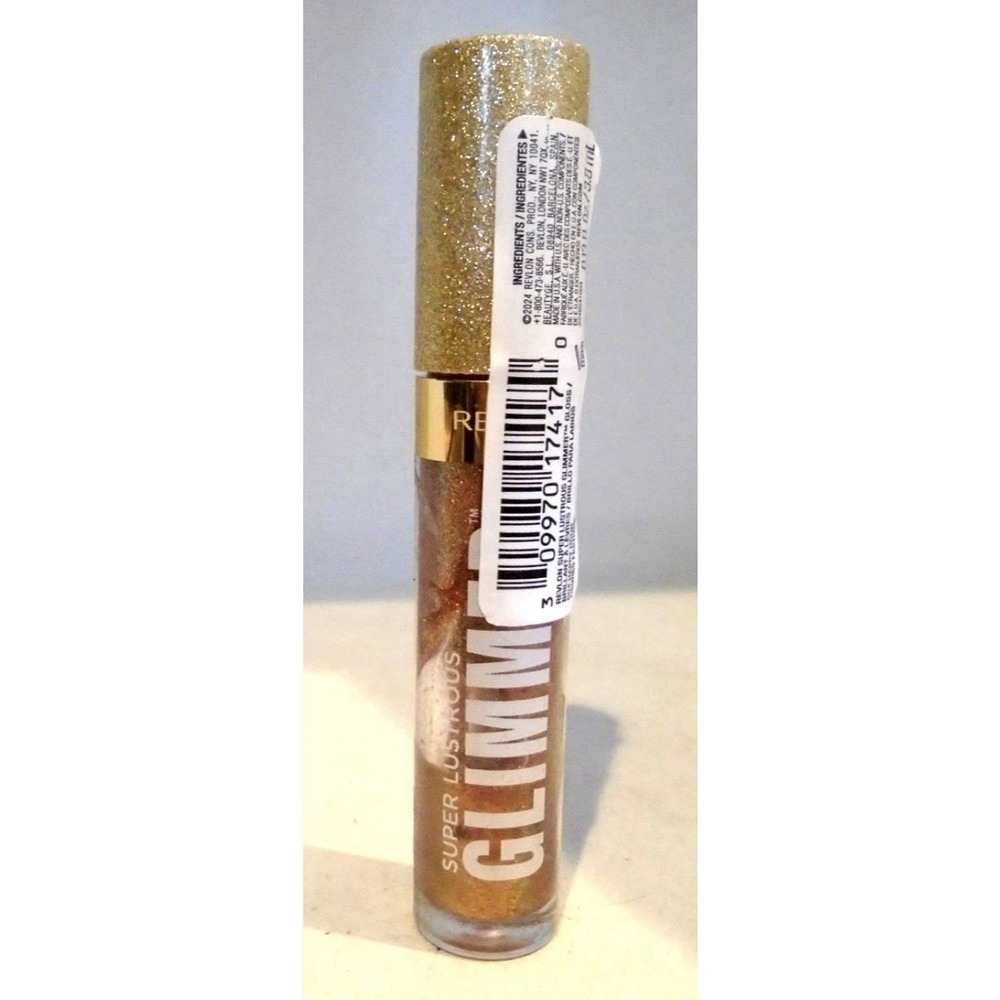 REVLON Super Lustrous Glimmer Gloss, 004 Happy Hour, 0.13 fl oz